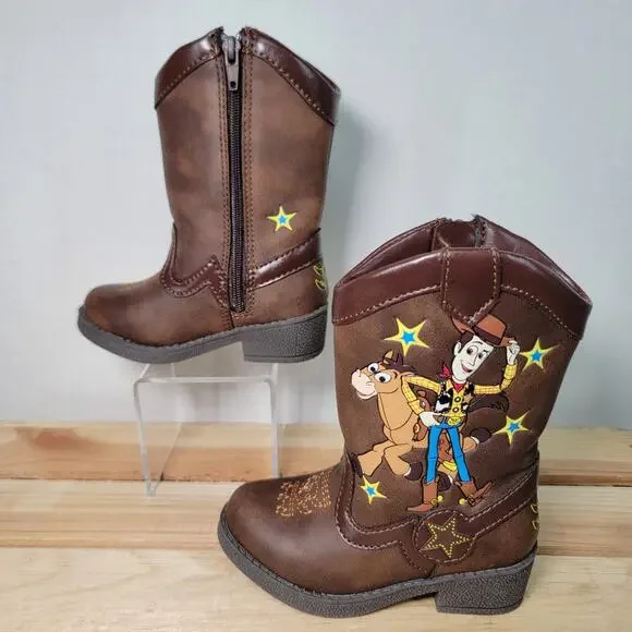 Disney Toy Story Dark Brown Cowboy Boots 
