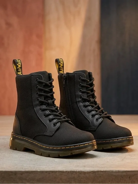 Dr. Martens boots combs j Textile Lace-Up Combat Boots docs DM’s Doc Martens