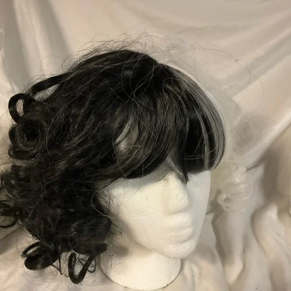 Cosplay Wig Halloween Black And White Cruelella Style Adult With Adjustment Tabs