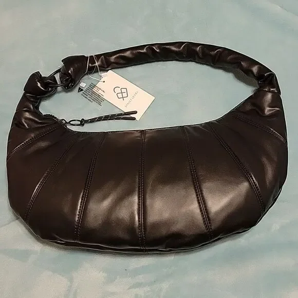 Street Level Shoulder Hobo Style Black Bag NWT