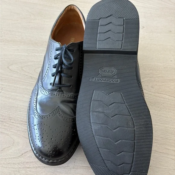 Rockport Black Leather Oxford Shoes