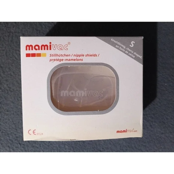 Mamivac Cherry Shaped Nipple Shields Protectors Thin Silicone Size S Made in