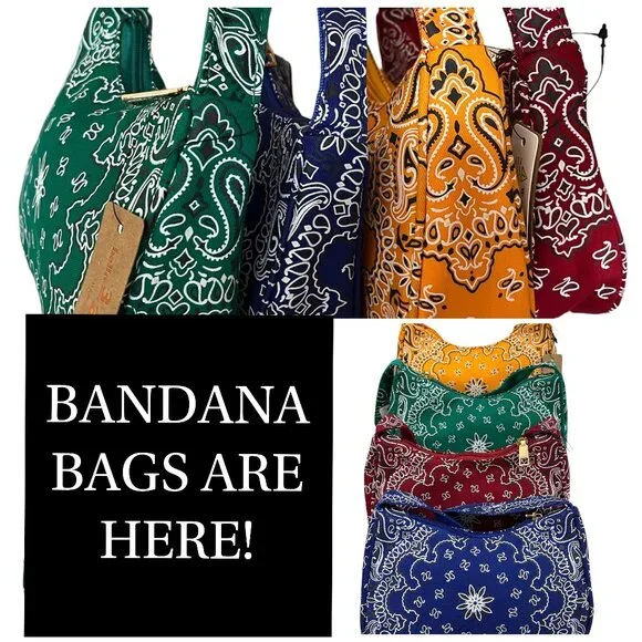 Classic Bandana Paisley Print SM Shoulder Handbag - NWT - 4 Colors Avail.