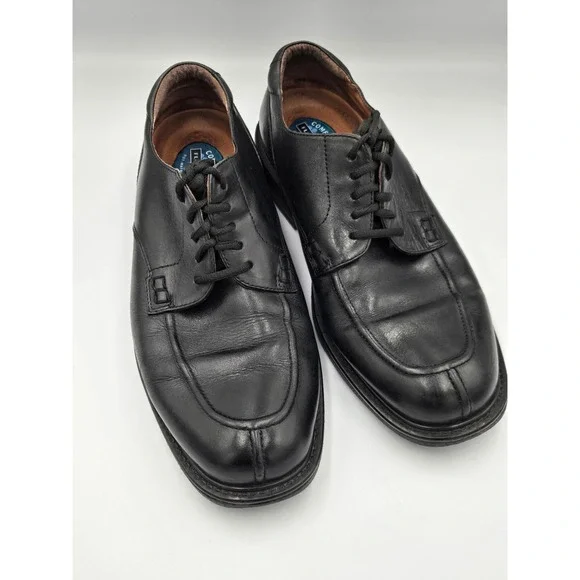 Florsheim Comfortech Mens Black Leather Moc Toe Oxford Dress Shoes 10 or 10.5