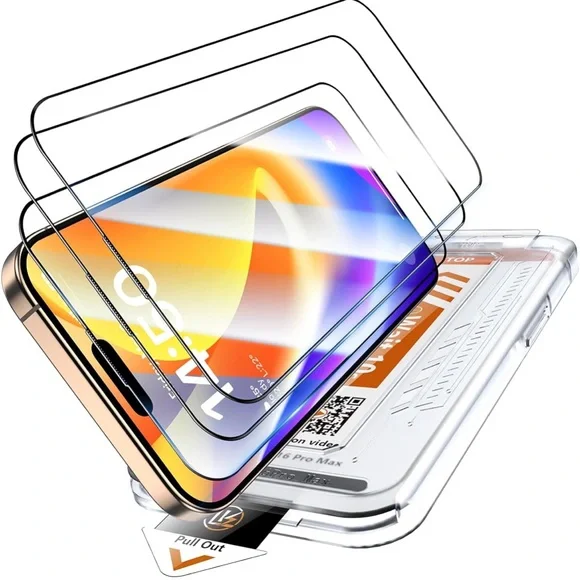 LK 3 Pack for iPhone 15 Pro Max Screen Protector, NEW & sealed