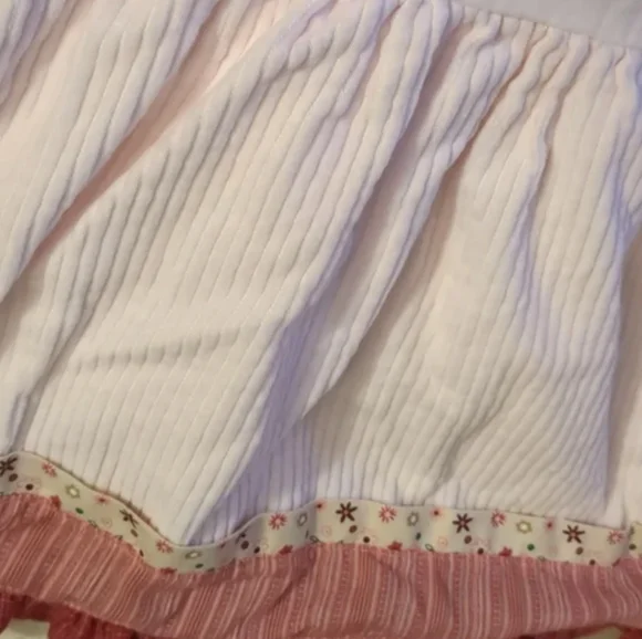 Martex Blossoms Cranberry Rose Crib Skirt/Ruffle