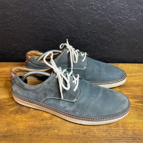 Johnston & Murphy McGuffey 25-0627 Blue Nubuck Leather Oxford Mens 10M