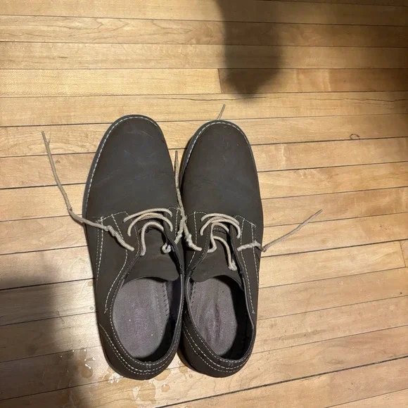 Men's Dexter Comfort Brown Leather Casual Shoes Oxfords Memory Foam Size 9.5