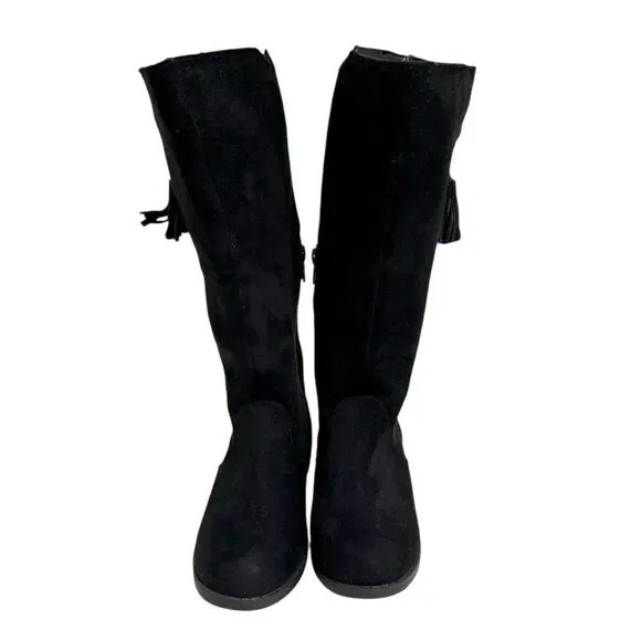 Cat & Jack Black Knee-High Boots NWOT