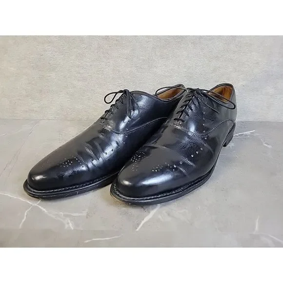 Allen Edmonds Weybridge Black Oxfords Wingtip Dress Mens‎ Shoes Size 11.5 A