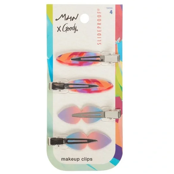 Goody X‎ Morgan Harper Nichols SlideProof Makeup Hair Clips Multicolor 4 New
