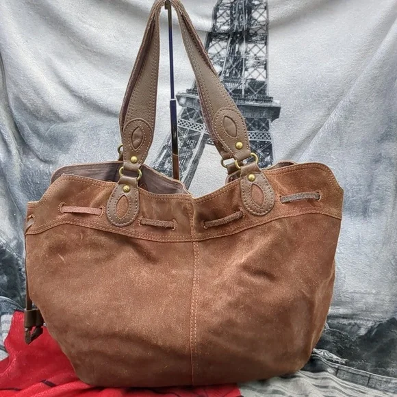Lucky Brand suede hobo