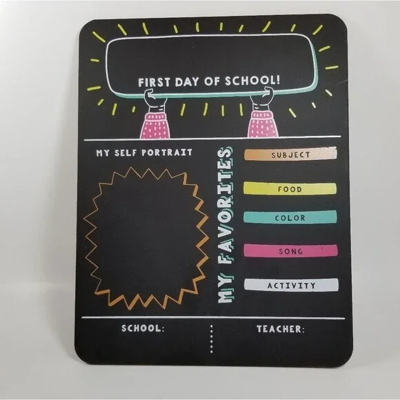 Chalkboard First Day of School Chalkboard Photo Prop School Pictures