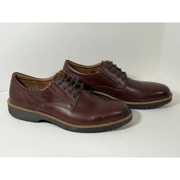 ECCO Men's Ian Casual Tie Oxford shoes in brown full-grain‎ leather, Size 45