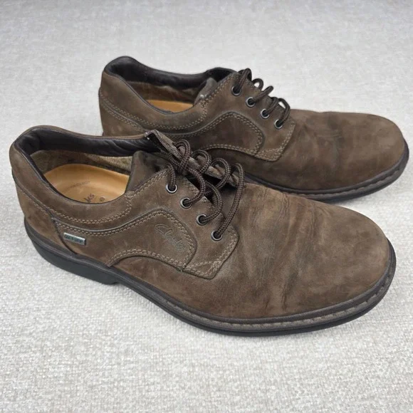 Clarks Active Air Mens 10.5 M Brown Leather Oxford Casual Shoes 71972