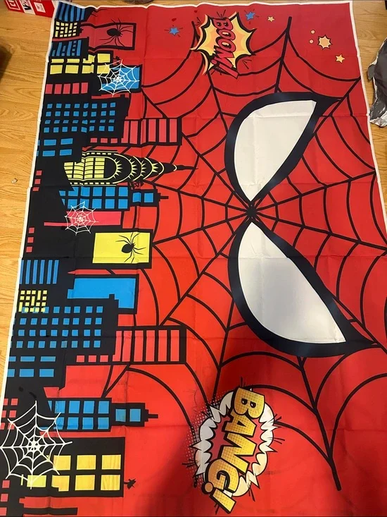 Superhero Spider-Man Backdrop 6x4ft