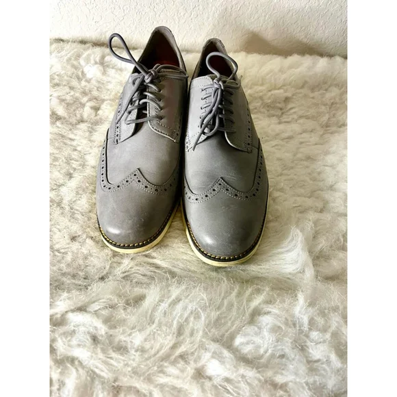 Cole Haan Original Grand Wingtip Oxford shoes, Grey Size 9M