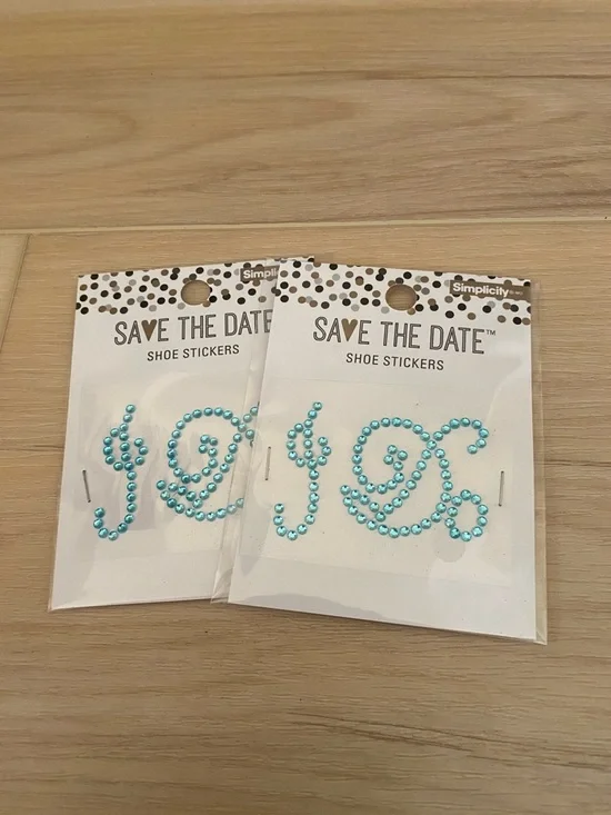 💍 🔥 Turquoise Rhinestone “I Do” Shoe Stickers Set - Bundle 5 🔥 listings for $15