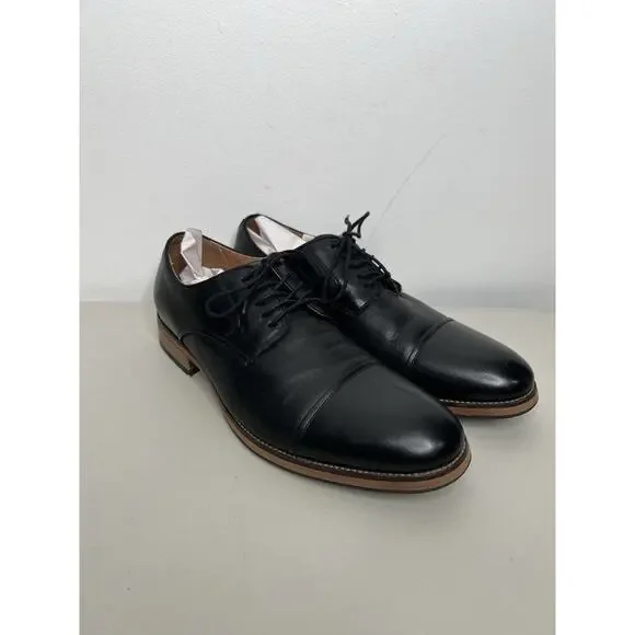 Florsheim Surge Cap Toe Oxford Men’s Black Leather Shoes Size 11D