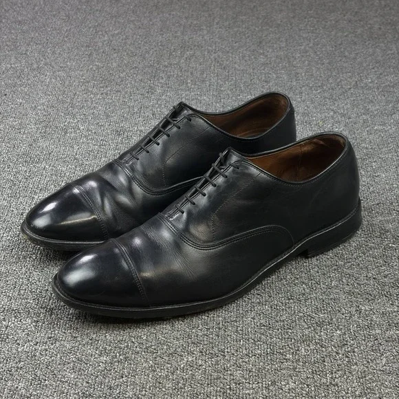 Allen Edmonds Park Avenue Oxford Dress Shoes Mens 14 D Black Leather Cap Toe USA