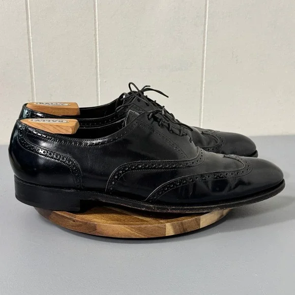 Florsheim Mens Black Leather Wingtip Oxford Dress Shoes Size 11B Wing Tip