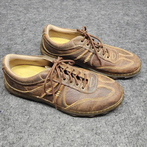 Dr Martens Mens KURT Brown Leather Oxford Shoes Lace Up Casual 13