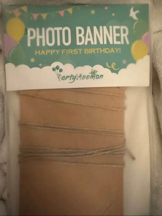First Birthday Photo Banner‎ Kit in Kraft Brown