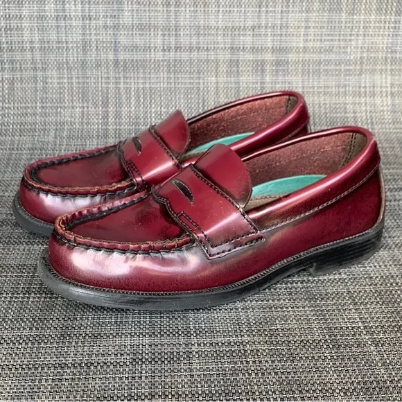 Bass Casper Boys Bordeaux Penny Loafers Dress Shoes Boys size 12.5