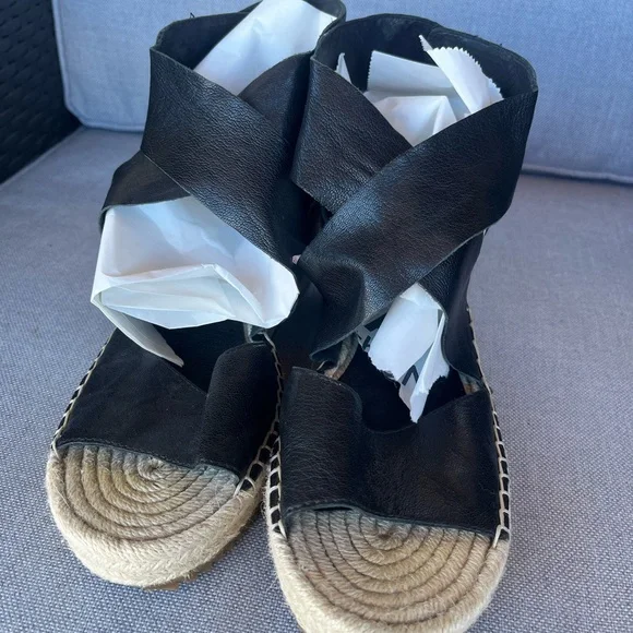 Eileen Fisher Black Espadrilles