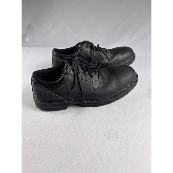Caterpillar CAT Ergo Steel Toe Slip Resistant Black Leather Work Shoes Mens 9.5