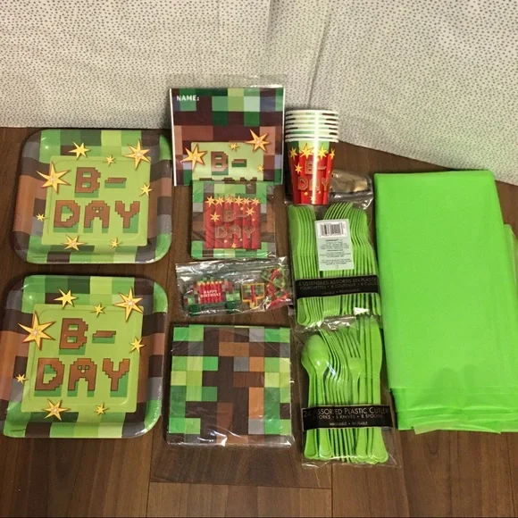 Pixelated Party Kit Minecraft Theme