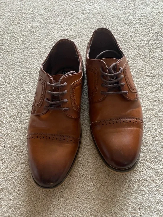 Boys Cap-Toe Oxford Dress Shoes