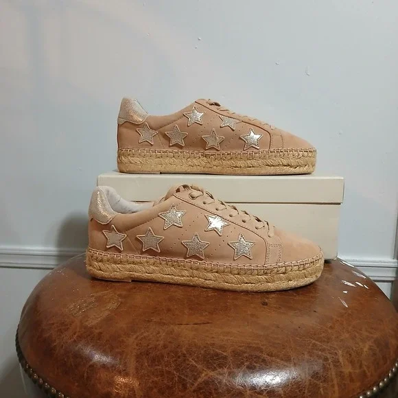 Marc FisheLtMarciaEspadrille Sneakers NaturalMulti SuedeStar EmbellishedWomen8.5