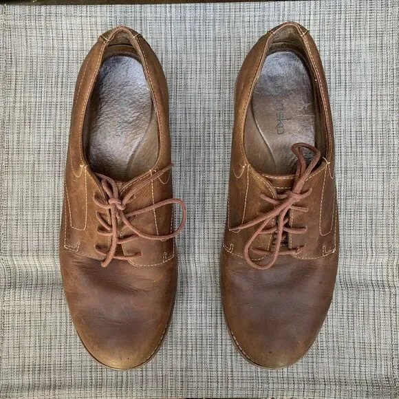 Dansko Josh Oxford Brown Leather Academia Minimalist Gorpcore Heritage Preppy 44