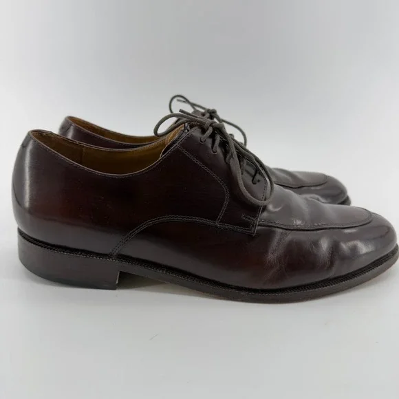 Cole Haan Nike Air Mens 11 M Burgundy Leather Split Toe Derby‎ Oxfords