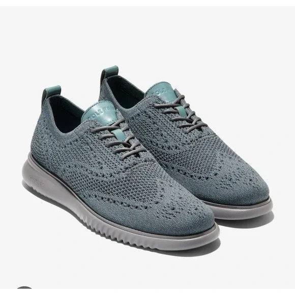 NEW! Cole Haan Men's 2 ZEROGRAND Stitchlite Shoes Pavement/December Sky 12M $209