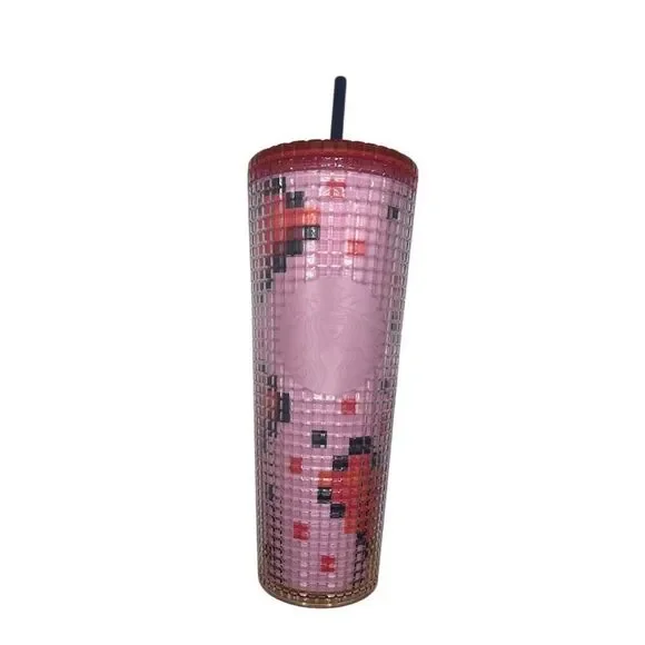 Starbucks Valentine's Day Pixel Hearts Tumbler Multicolor 2025 Edition