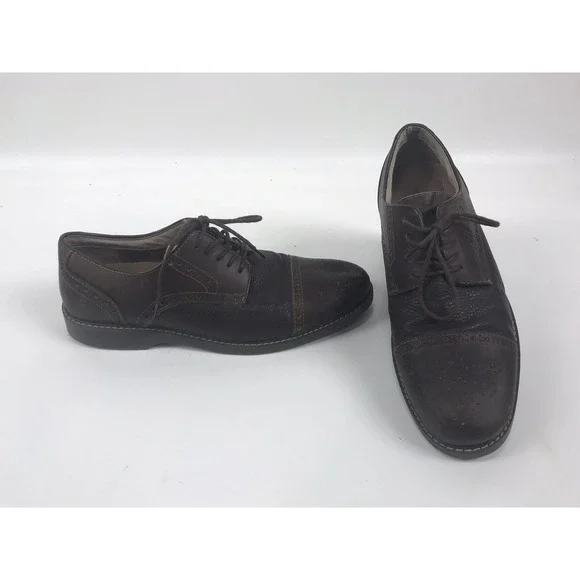 Bass Calabasas Mens Size 11 Brown Leather Derby Brogue Lace Up Dress Shoes