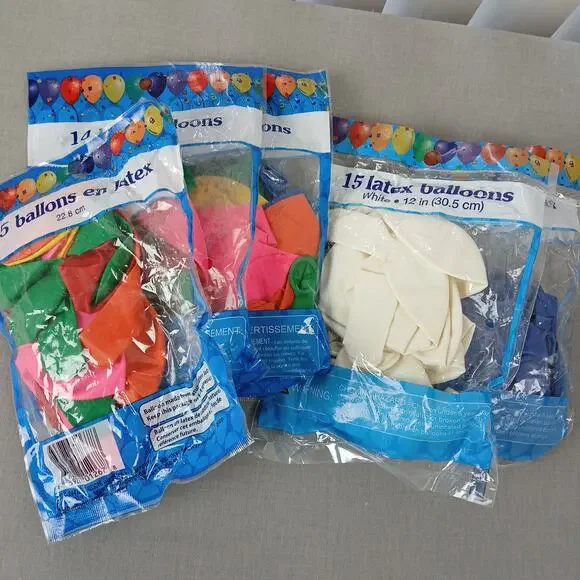81 latex balloons multicolor new old stock 9
