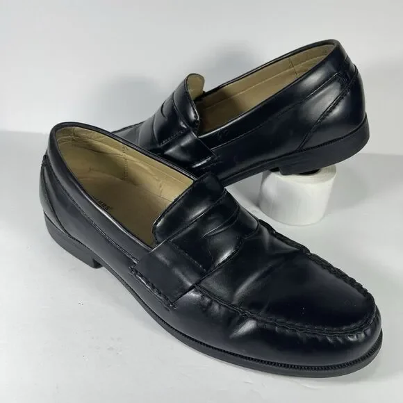 Dockers Men's Penny Loafers Size 13M Black Slip On Dress Shoes 90-36534 Comfort