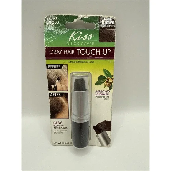 KISS QUICK COVER INSTANT GRAY TOUCH UP BLEND AWAY Dark‎ Brown 52363