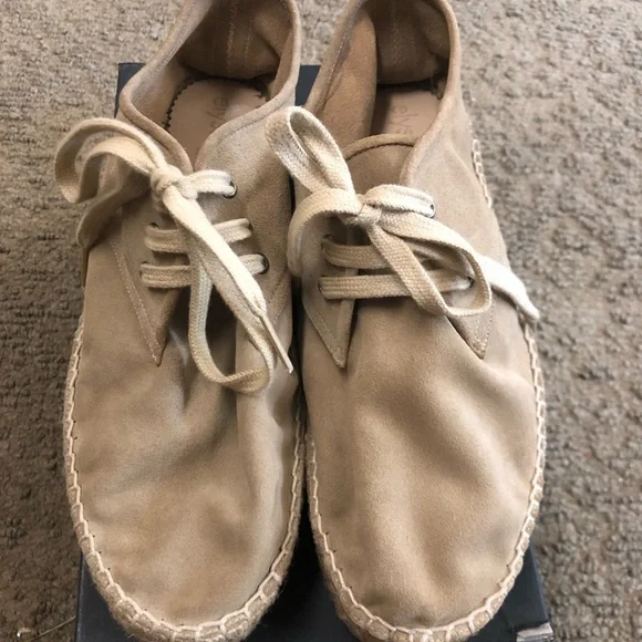 Elyse Walker Luisa Beige Suede Espadrille‎ Shoe