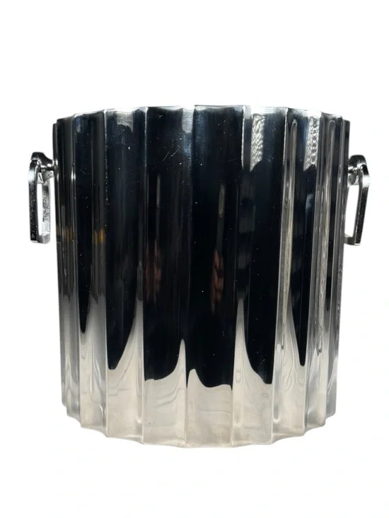 NEW Z Gallerie Skylar Wine Chiller Silver Metal Ice Bucket MSRP $69.95
