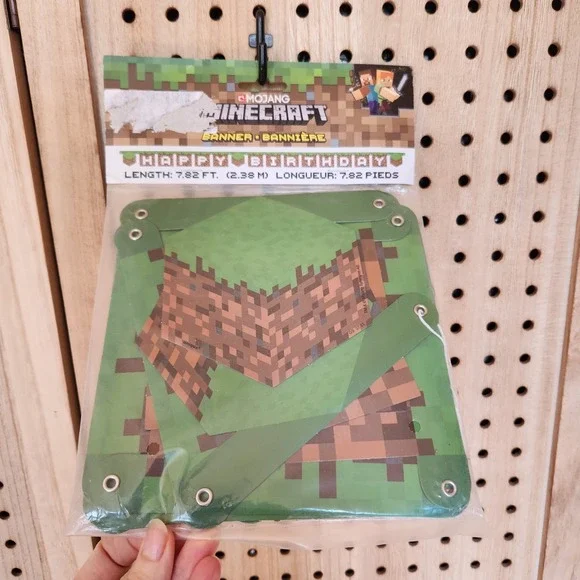 NEW Minecraft Birthday Banner 