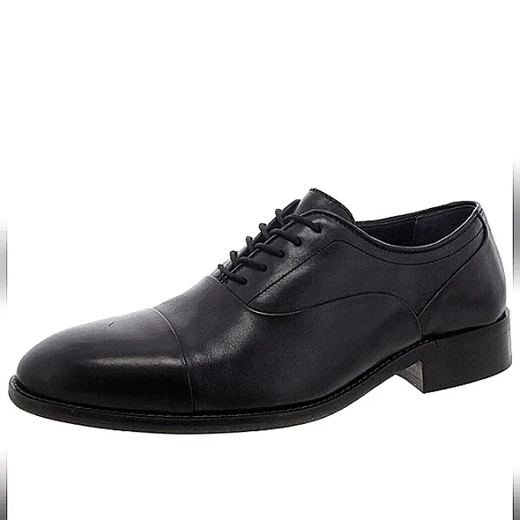 New w/Box Johnston & Murphy Stockton Cap Toe Genuine Leather Lace-Up Oxford 10.5