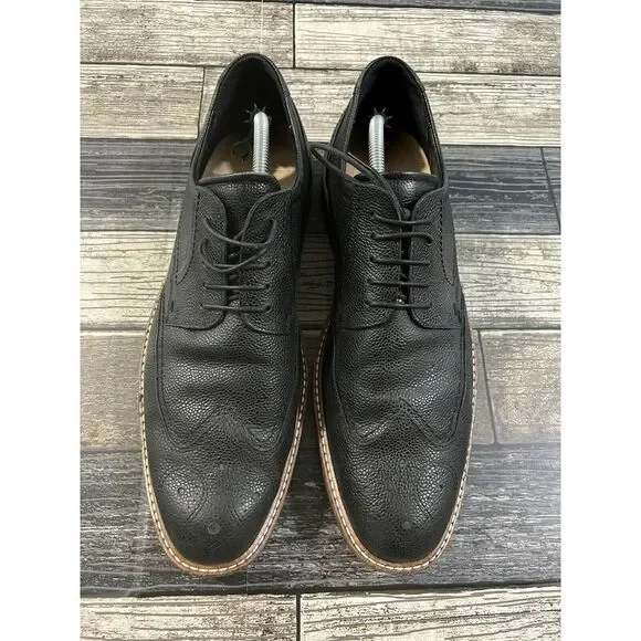ECCO Black Leather Wingtip Oxford‎ Dress Shoes Men Size 11/11.5