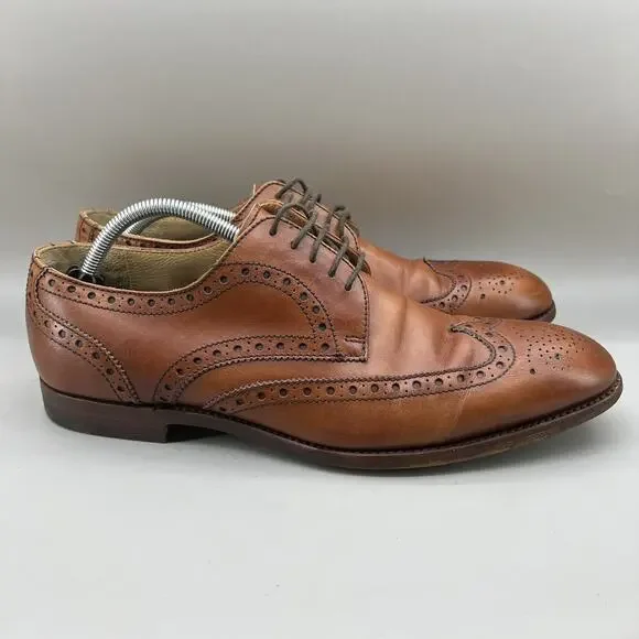 Barker Brogue Wingtip Oxford Men Size 11 US, 10 UK Brown M & S Collection Shoes