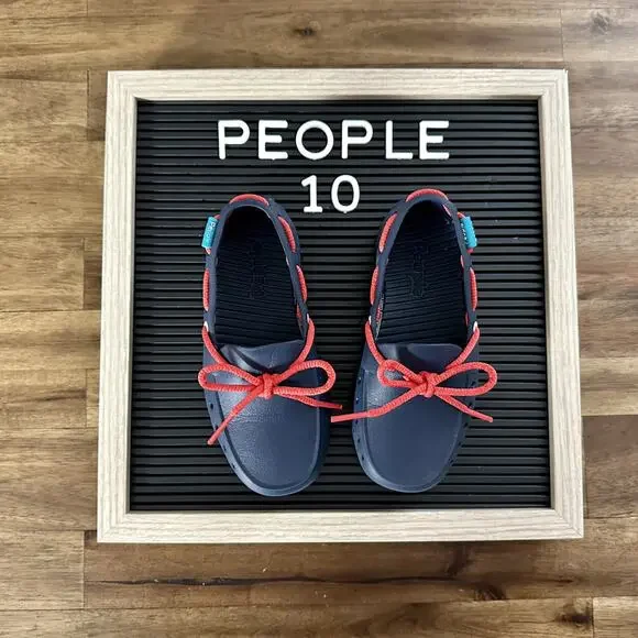 People Footwear Marine Blue Red Sienna Driver Loafer Slip On Waterproof Shoes 10