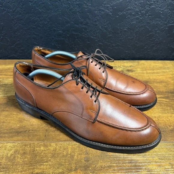 Allen Edmonds Bradley 2661 Brown Leather Split Toe Derby Mens 11.5 A Narrow