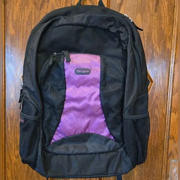 Targus Black and Purple Backpack With Laptop Compartment